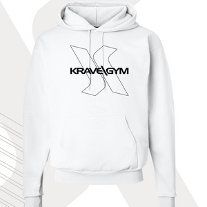 Krave Gym Unbound Logo Hoodie Whte