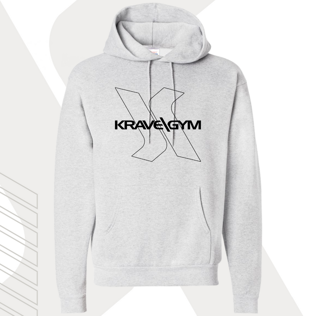 Krave Gym Unbound Logo Hoodie Ash