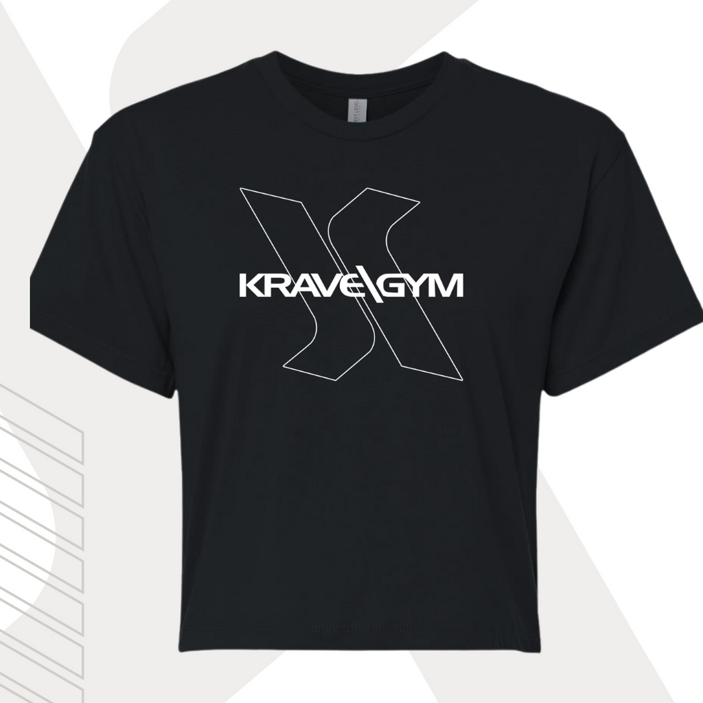 Krave Gym Unbound Logo Cropped T Black