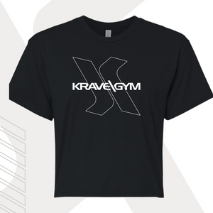 Krave Gym Unbound Logo Cropped T Black