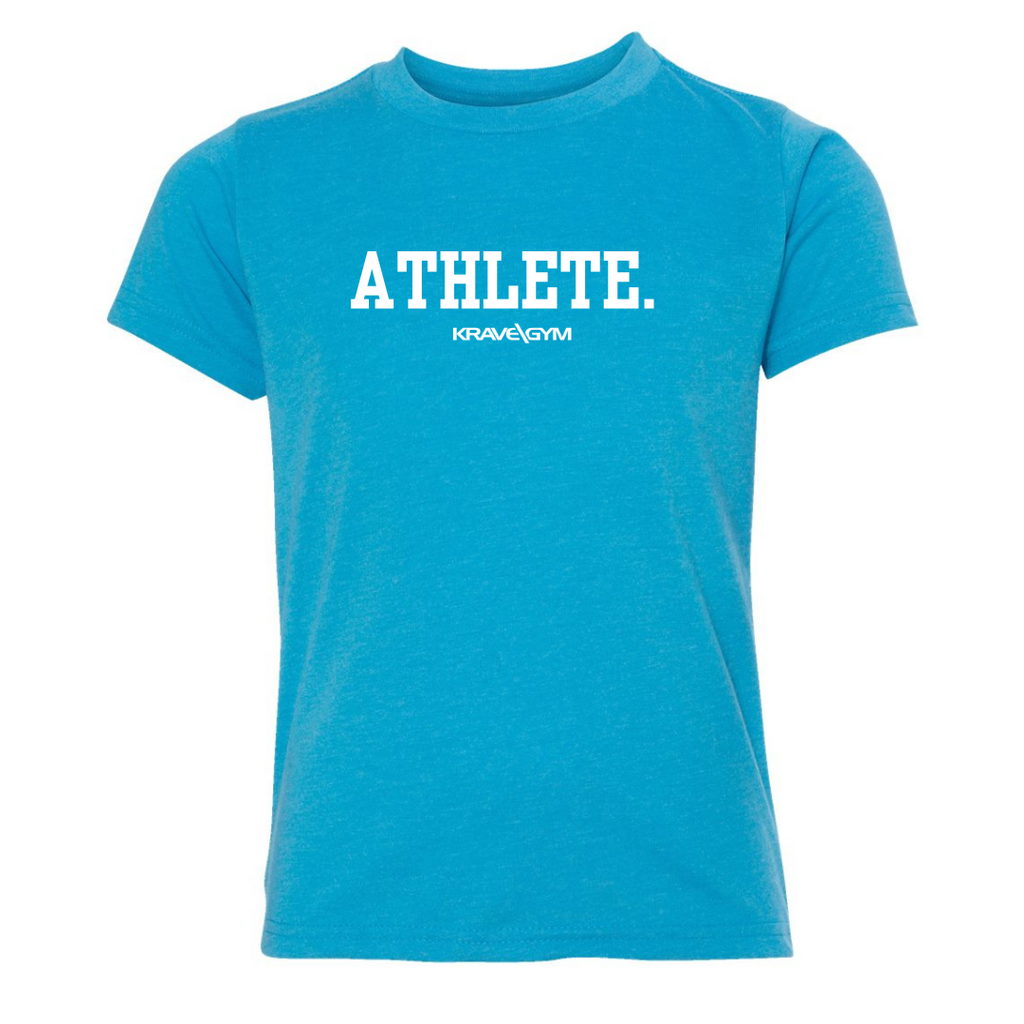 Youth ATHLETE t-shirt- Vintage Turquoise