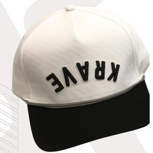 Two tone slight curve bill KRAVE hat