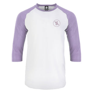 Live Like It Crest Raglan Baseball Tee - Purple
